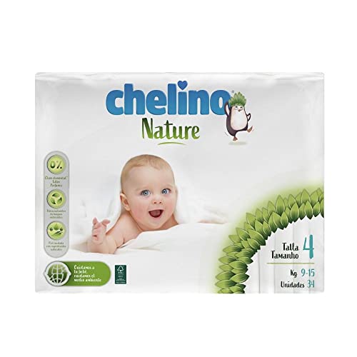 Pañales Chelino nature talla 4 (9-15 kg) 34 uds