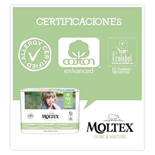 Pañales Moltex Pure & Nature T4 (9-15 kg) 50 Uds