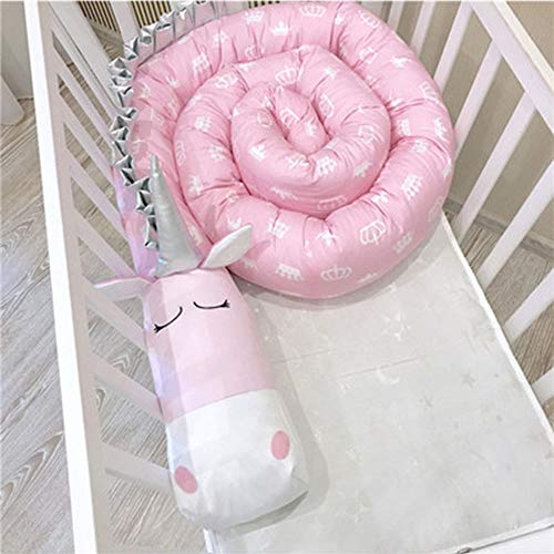 Parachoques de cuna para bebé, ropa de cama para bebé recién nacido, almohada de unicornio de dibujos animados, cuna para niños, valla para cama, decoración para bebé, barandilla para cama