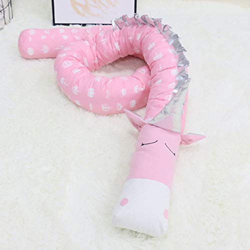 Parachoques de cuna para bebé, ropa de cama para bebé recién nacido, almohada de unicornio de dibujos animados, cuna para niños, valla para cama, decoración para bebé, barandilla para cama