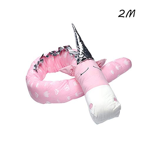 Parachoques de cuna para bebé, ropa de cama para bebé recién nacido, almohada de unicornio de dibujos animados, cuna para niños, valla para cama, decoración para bebé, barandilla para cama