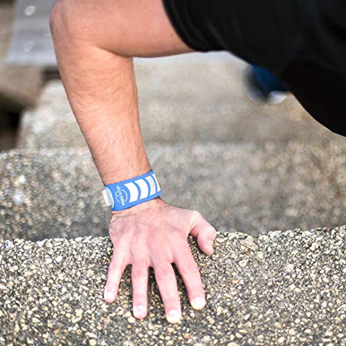 Para'Kito Pulsera repelente de insectos y insectos, impermeable, repelente de plagas al aire libre, con aceites esenciales naturales, edición deportiva (azul)