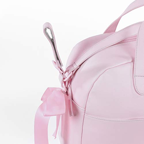 Pasito a Pasito. Bolsa para Carrito de Bebé Essentials. Bolsa Organizadora Práctica Elegante y con Espacio Amplio, Fabricada en Eco-leather de Color Rosa. Medidas 43 X 31 X 16 cm.