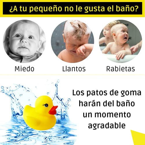 PATITOS de Goma Baño Bebé|Juegos Piscinas Hinchables|Animales de Juguete|Granja Patos Bañera |Juegos de Agua para Niños|Animales Marinos|Regalos Originales Recién Nacidos Educativos