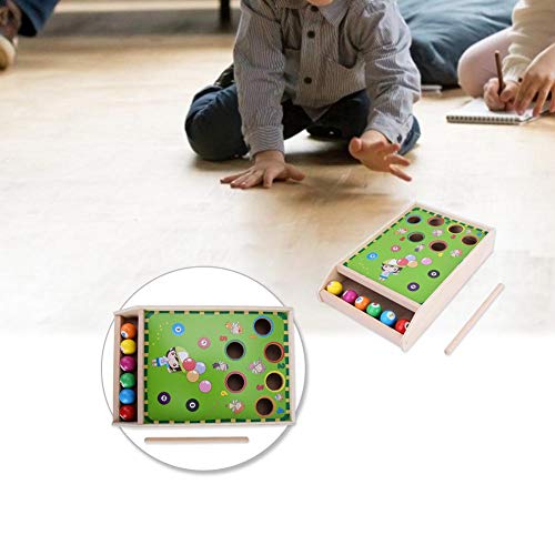 PBOHUZ Juguete para niños: Mini Juego de Mesa de Billar de Mesa de Billar para niños de Madera, Juego de Rompecabezas, Juguete Educativo