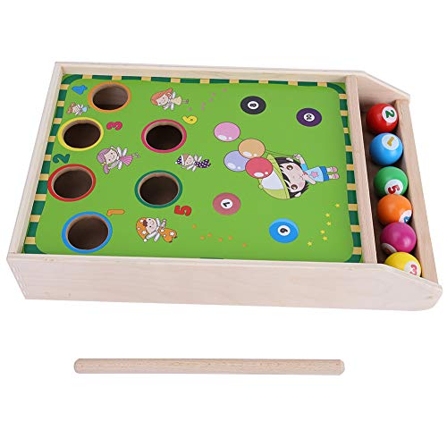 PBOHUZ Juguete para niños: Mini Juego de Mesa de Billar de Mesa de Billar para niños de Madera, Juego de Rompecabezas, Juguete Educativo