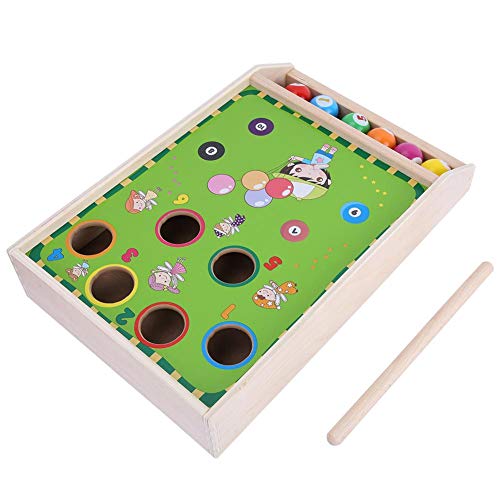 PBOHUZ Juguete para niños: Mini Juego de Mesa de Billar de Mesa de Billar para niños de Madera, Juego de Rompecabezas, Juguete Educativo