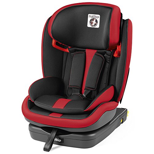 Peg Perego, Viaggio 1-2-3 Via, silla de coche, grupo 1/2/3 (9-36 kg), color Monza (negro y rojo)