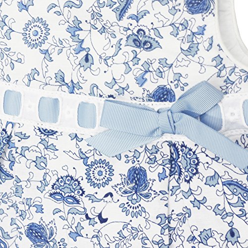 PETIT ALO Vestido niña Estampado Flores Azules (6 Meses)