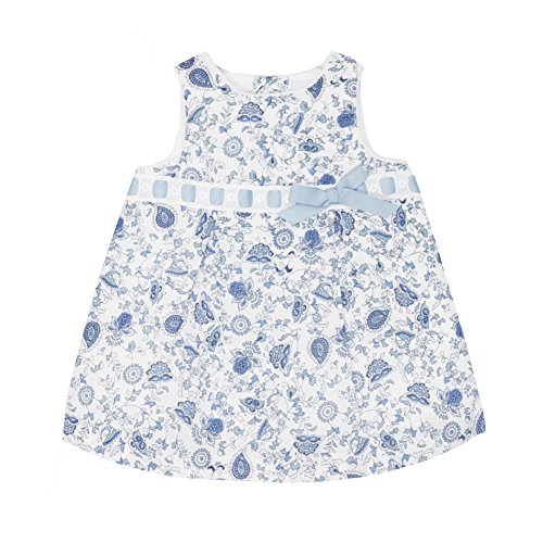 PETIT ALO Vestido niña Estampado Flores Azules (6 Meses)