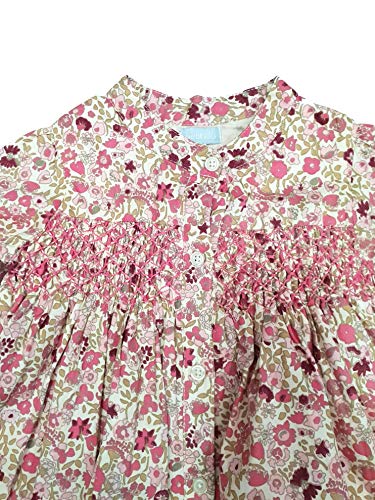 PETIT ALO Vestido niña Estampado Flores Rosas (6 Meses)