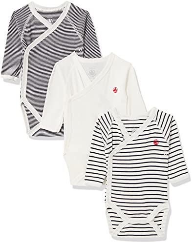 Petit Bateau 5421900 Conjunto de Ropa Interior para bebés y niños pequeños, Blanco/Azul Azul/Blanco Blanco, Nacimiento