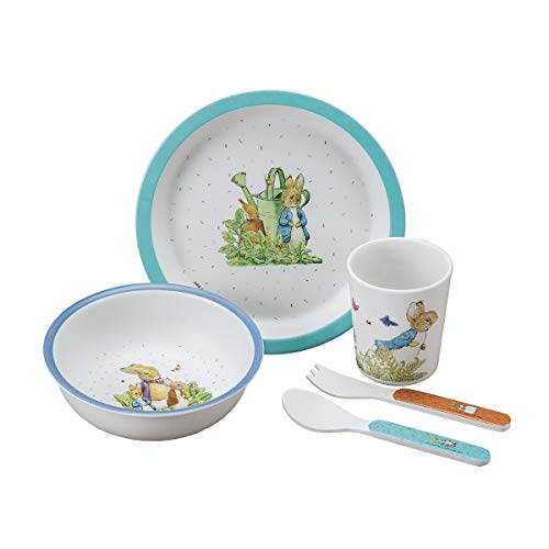 Petit Jour Paris - Juego de 5 piezas Peter Rabbit Blue - con su caja de regalo, multicolor