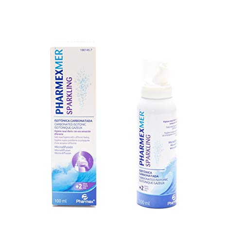 Pharmexmer Espray Sparkling - Agua De Mar Congestión Nasal - Isotónica Carbonatada - Higiene Nasal Diaria Con Sensación Diferente - 100 ml