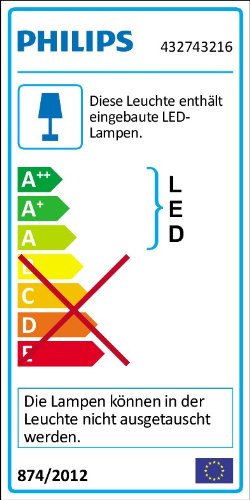 Philips myKidsRoom Boletu, Lámpara de mesa infantil - color rojo, luz blanca cálida (LED integrado, 3 W)