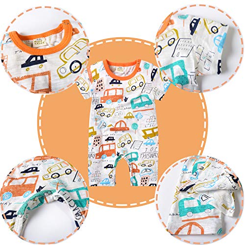 Pijama Bebe Verano, Ropa Niña 3-6 Meses, Pelele Recien Nacido, Body, Camiseta Mamelucos, Mono Corto, Disfraz Naranja