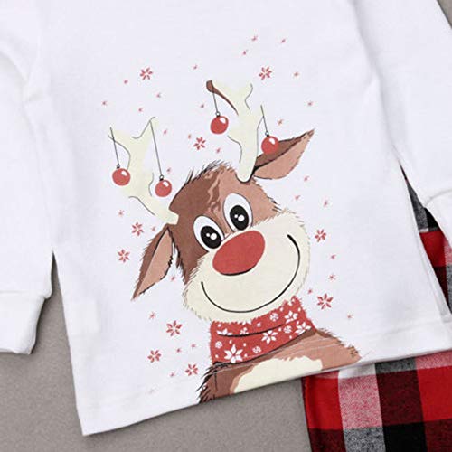 Pijama Familiar de Navidad Invierno Dos Piezas Pantalon y Camiseta Conjunto Mama Papa y Bebe Ropa Igual para Toda la Familia Sleepwear Traje de Domir Nightwear Sleepsuit Pijamas Navideños Familiares