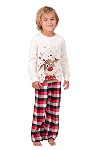 Pijama Familiar de Navidad Invierno Dos Piezas Pantalon y Camiseta Conjunto Mama Papa y Bebe Ropa Igual para Toda la Familia Sleepwear Traje de Domir Nightwear Sleepsuit Pijamas Navideños Familiares