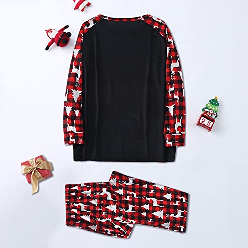 Pijamas navideños para Familia Conjunto de Pijamas Camiseta superior Suaves y duraderos reno para Hombre Mujer Niños Niña Chica Bebe Ropa para padres e hijos Otoño Invierno Ropa de Dormir