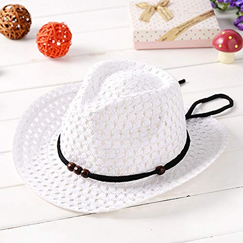 pingtr Sombrero del bebé niña y niño,Sombrero de Paja Transpirable de Verano para niños el Verano Playa de la Boda Fiesta Sombrero Sol del Gorra del Pescador Bebe del Vaquero