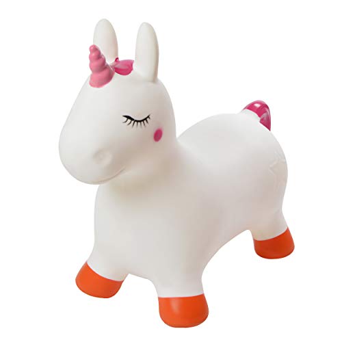 Pink Papaya Animales de Juguete Unicornio Lulu - Caballos para Niños Mayores de 3 Años hasta 50 kg - Animal Inflable para Niños sin BPA - Incluye Bomba de Aire