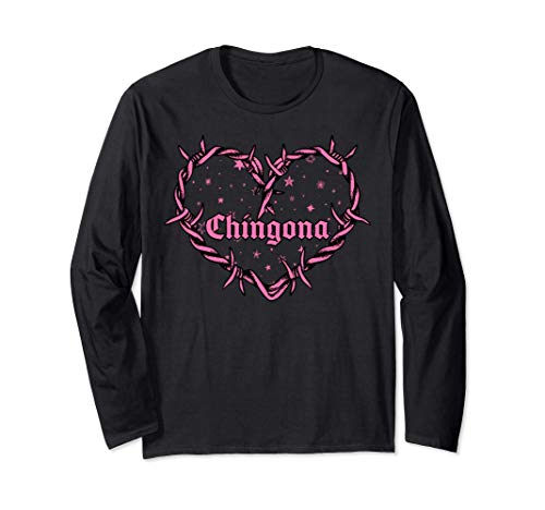 Pinkie Heart Chingona Roots Tie Mexican Proud Gift Manga Larga