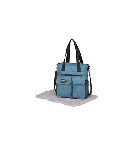 Pirulos 47631907 - Bolso, diseño denim, 30 x 34 x 10 cm, color turquesa