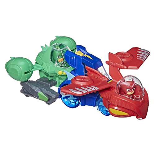 PJ Masks 1 combinador Jet Preescolar, Juego de Juguetes 3 vehículos y 3 Figuras de acción, niños a Partir de 3 años, Multicolor (Hasbro F21195L1)