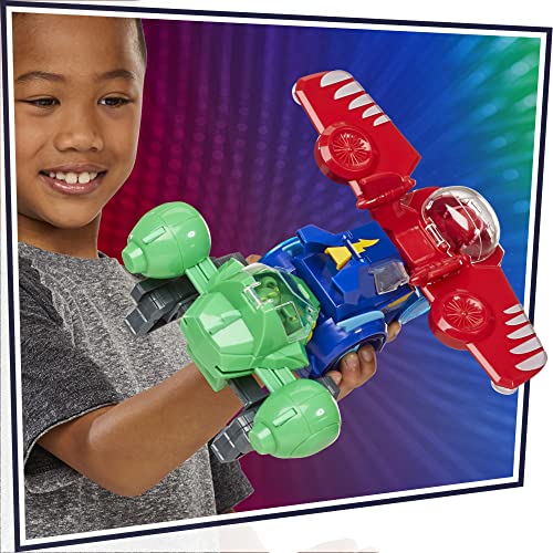 PJ Masks 1 combinador Jet Preescolar, Juego de Juguetes 3 vehículos y 3 Figuras de acción, niños a Partir de 3 años, Multicolor (Hasbro F21195L1)