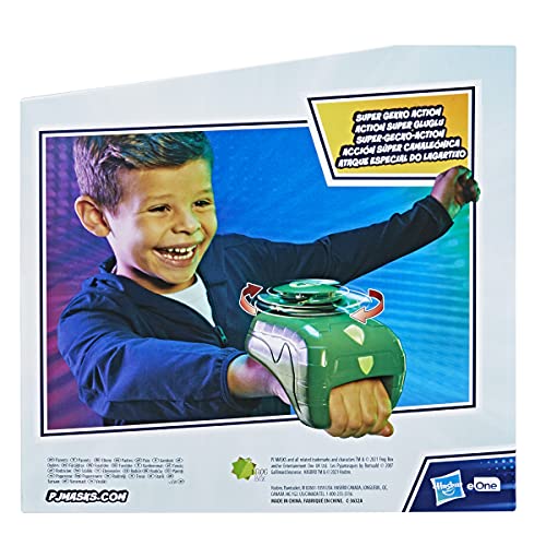 PJ Masks Hero Guantelete Preescolar, Disfraz Juguete de Vestir con Escudo Giratorio Gekko para niños a Partir de 3 años, Multicolor (Hasbro F21455X1)