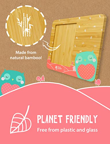 Planet Buddies Marco de Fotos, 6 x 4 Pulgadas, Efecto de Madera con Temática de Búho, Decoración de Habitación, Ideas de Recuerdo para el Dormitorio del Bebé, sin Plástico