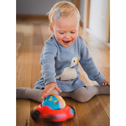 Playgro Coche de Actividades, Sin BPA, Desde los 12 Meses, Junyju Rattle & Roll Car, Rojo/Multicolor, 40169