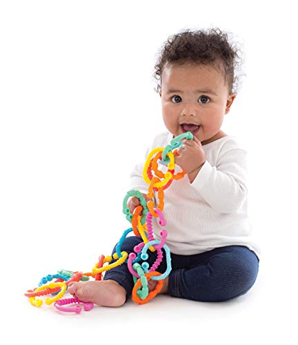 Playgro Juguete Colgante, 24 Anillos, Desde los 3 Meses, Loopy Links, Multicolor, 40134