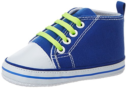 Playshoes Primeros Zapatos Cordones, Zapatillas Casual, Unisex bebé, Azul (Blue 7), 17 EU