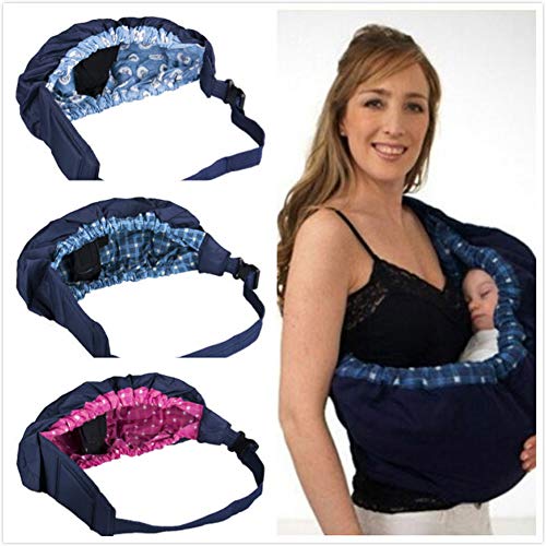 Portabebé Baby Wrap Porta Bebé Funda De Lactancia De Algodón Portabebés Suave Y Cómodo Transpirable Y Ligero,Blue Flower