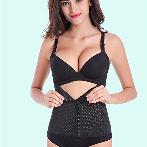 Proumy Fajas Reductoras Adelgazantes Transpirable Mujer Sexy Corset Abdominal Elástico Goma Corpiño Seis Pilas de Hebillas Underbust Shapewear Moldeadora Ropa Apretada Bustier Siamés Talla Grande