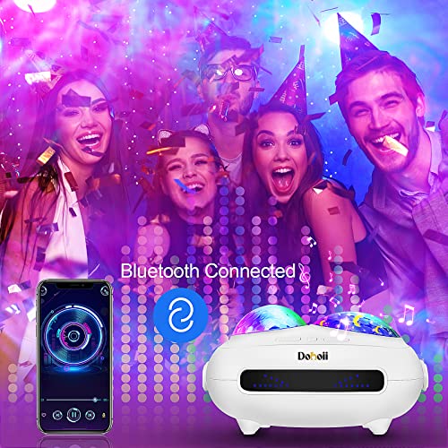 Proyector Estrellas, Lámpara Proyector con Altavoz Bluetooth y Remoto, LED Proyector de Galaxia Océano Estrellas Techo Adultos Infantil Bebés Luces y Musica, Cumpleaños Regalo Habitación Decoracion