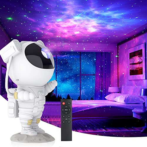 Proyector LED de cielo estrellado, proyector de astronauta para decorar habitaciones, ambiente de luz nocturna, regalo para niños y adultos, fiesta en casa