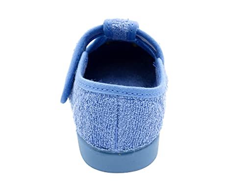 PULIDINES - Zapatilla de casa para niño de Toalla y con Suela de Goma Bebé niño Talla: 20 Color: Duke