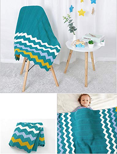 QYYL Manta Bebe, Manta de Punto Ideal como Manta de Bebé, Manta de Bebé Hecha de Acrílico Primera Manta para Niñas y Niños (Green,102 * 76cm)