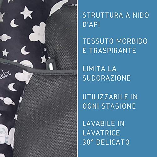 Reductor universal para cochecito de bebé, diseño 2021 ideal como reductor de cuna o para capazo de bebé, apto para cojín de asiento de coche, transpirable, antisudor, verano e invierno