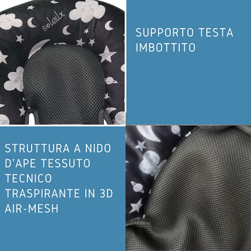 Reductor universal para cochecito de bebé, diseño 2021 ideal como reductor de cuna o para capazo de bebé, apto para cojín de asiento de coche, transpirable, antisudor, verano e invierno