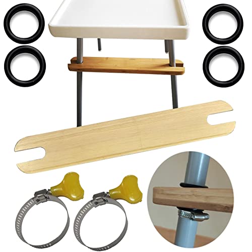 Reposapiés para silla alta, compatible con IKEA Antilop ajustable para silla alta, reposapiés de madera antideslizante, para IKEA