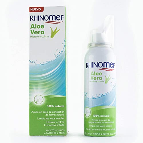 Rhinomer, Spray Nasal Descongestionante, para Adultos y Niños a Partir de 6 Años, 20 ml + Rhinomer, Spray Nasal 100% Agua de Mar con Aloe Vera, para Adultos y Niños a partir de 2 Años, 100 ml