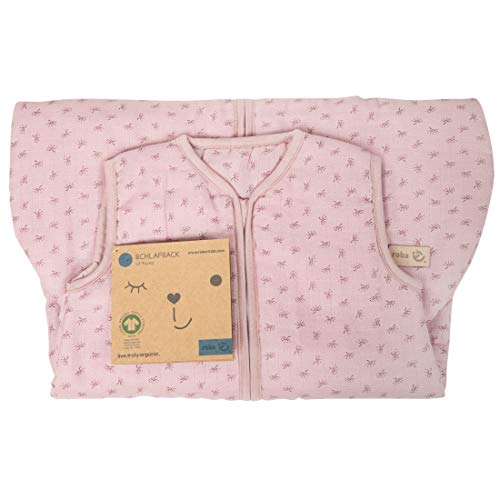 Roba-Kids 311005G226 - Saco De Dormir Lil Planet Rosa/Malva, Saco De Dormir para Bebés Y Niños De 110 Cm De Muselina Transpirable Algodón Orgánico, Certificado por Gots.