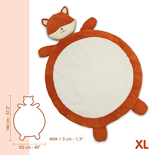 RUGUIES- Alfombra Bebé Acolchada- Manta Juegos Bebé- Suelo Bebés Acolchado-Tapete Suave para Gatear y Siesta-Alfombrilla Infantil Peluche-Regalo Nacimiento- Baby Shower niño niña- Talla XL.