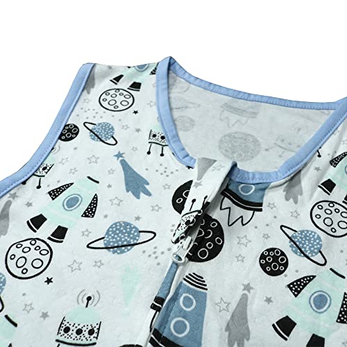 Saco de dormir de verano para bebé, 0,5 tog, 18-36 meses, diseño de planeta azul