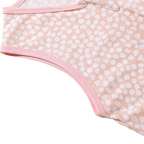 Saco de dormir de verano para bebé, de algodón, 0,5 tog, 110 cm (18-36 meses), diseño de lunares, color rosa