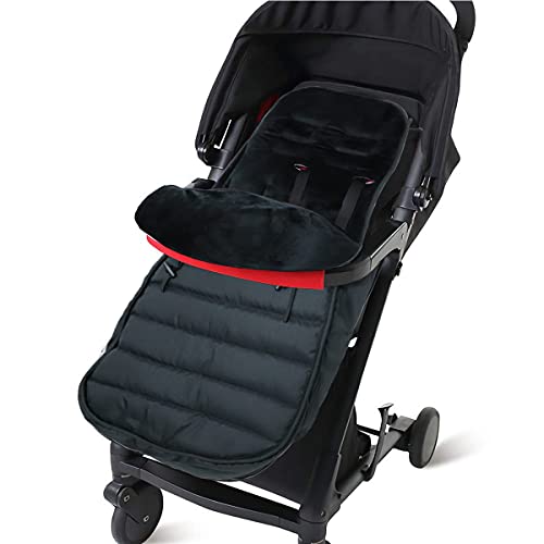 Saco de invierno Universal, Saco de Dormir Para Bebé Funda Invierno Saco para Silla de Paseo Prueba de Frío Desmontable de Viento Impermeable para Cochecito y Silla de Paseo (Negro oscuro)