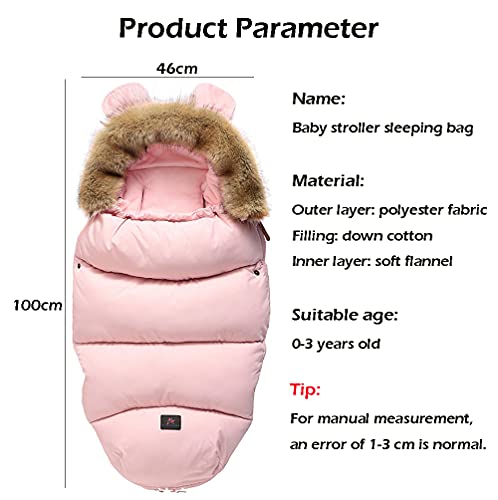 Saco de Silla de Paseo Universal,Saco de Dormir Térmico para Bebé,Funda de Pie para cochecito de Invierno,Accesorios Cochecito,Resistente al Viento,Impermeable,Resistente al Frío (Negro)